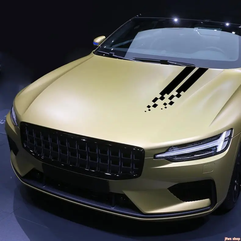 2026 New Waterproof Vinyl Car Hood Racing Stripe Decal Kit for SUV Truck with Strong Adhesive UV Resistant Fade Proof Easy Apply Exterior Accessory US Design homeessentials