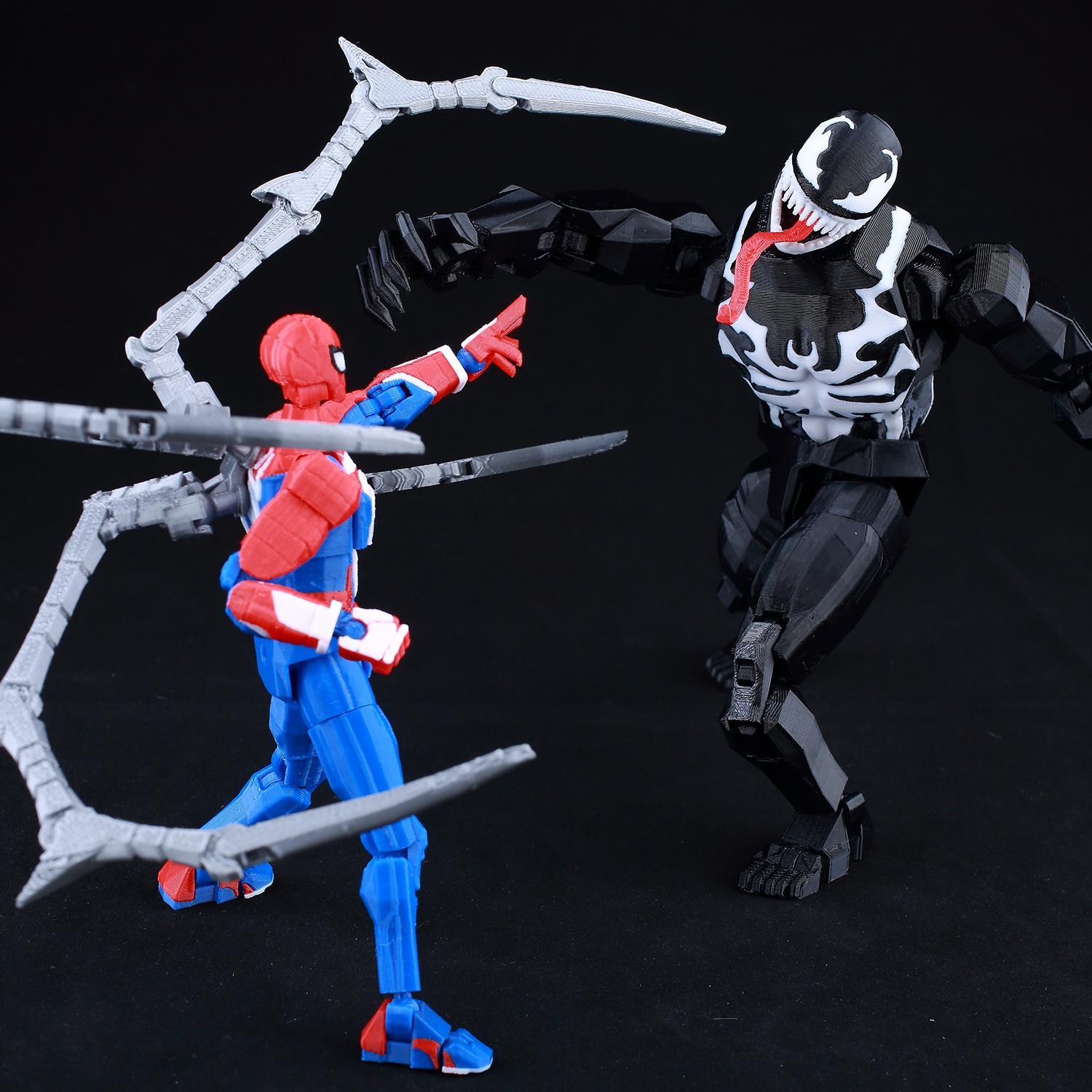 9L3D Printed Venom Spider-Man Lucky13 Dummy13 Action Figures Multi-Jointed Shapeshift Mannequin Anime Collectible Toys Gifts​