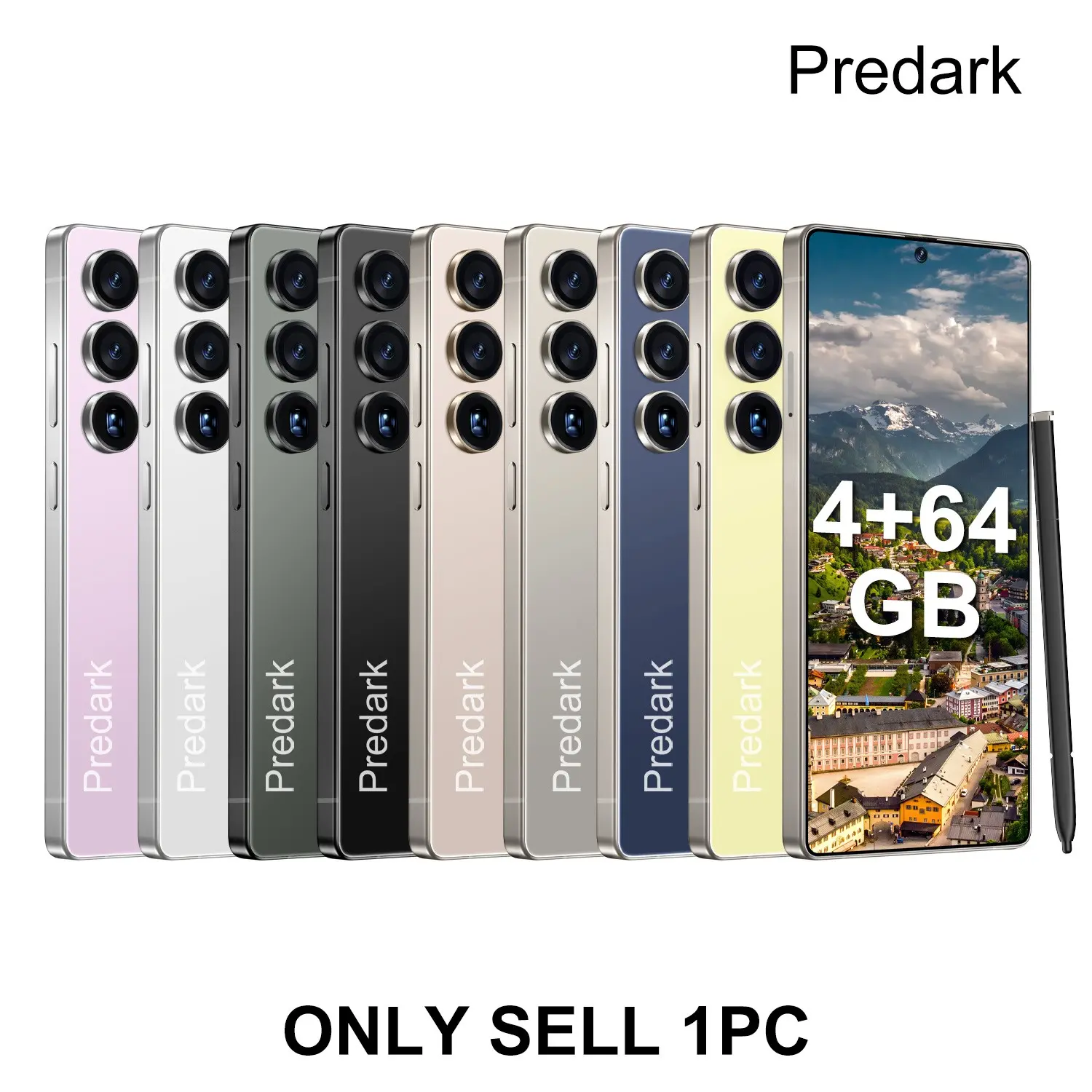 Predark 6.8-Inch Large Screen Smartphone, 4GB+64GB Memory, Dual Camera, 4000mah Battery, Octa-Core Processor, Android 12, Dual Sim, Android Cell Phone