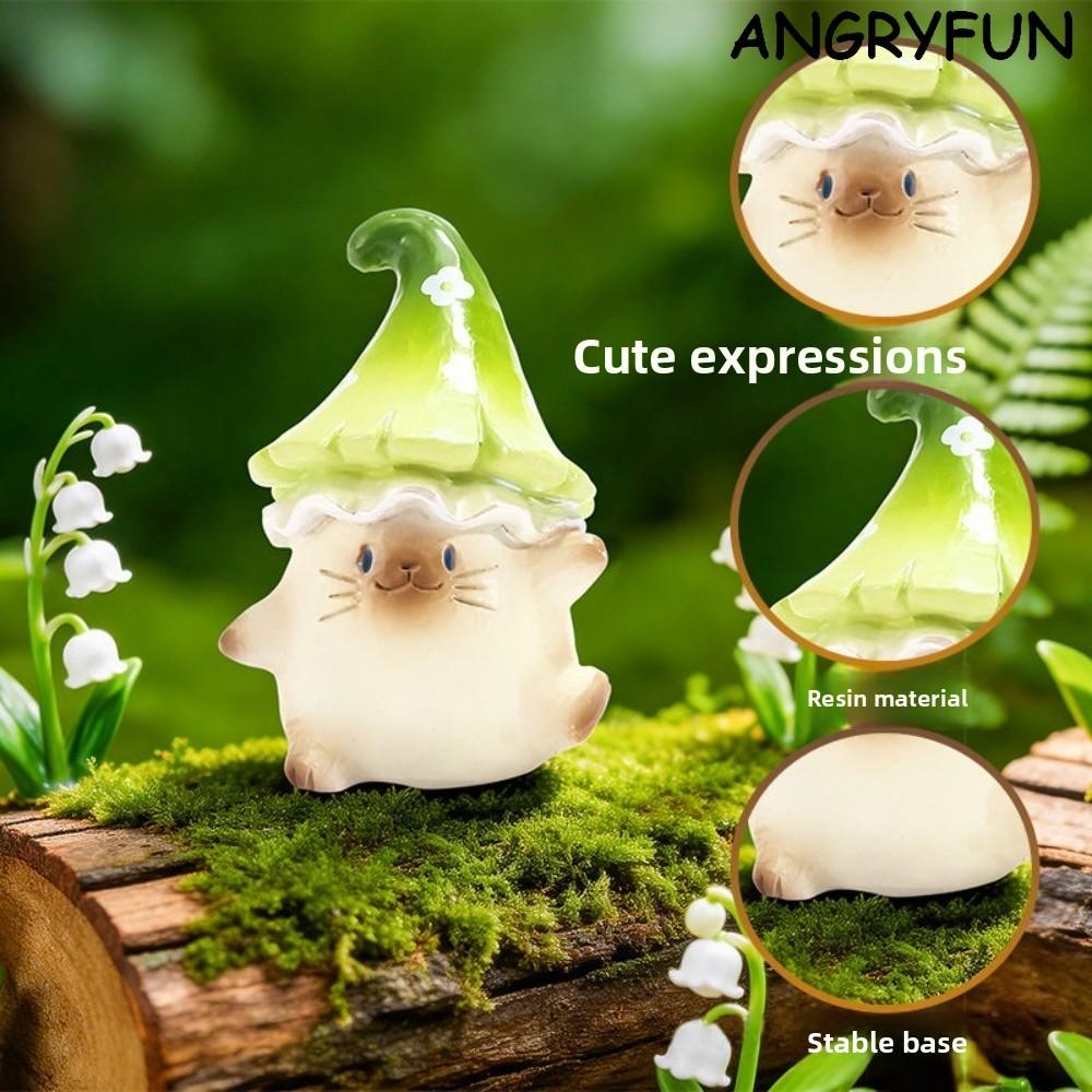 ANGRYFUN Cat Fantasy Mushroom Series Blind Box Figure – Cute Siamese Cat Collectible Mini Figurine, Desk Display Gift for Girls and Collectors
