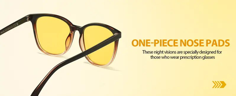 Night Vision Driving Glasses for Men Women Anti Glare with Yellow Lens UV400 Protection Polarized Tortoiseshell Sunglasses Gift for Her