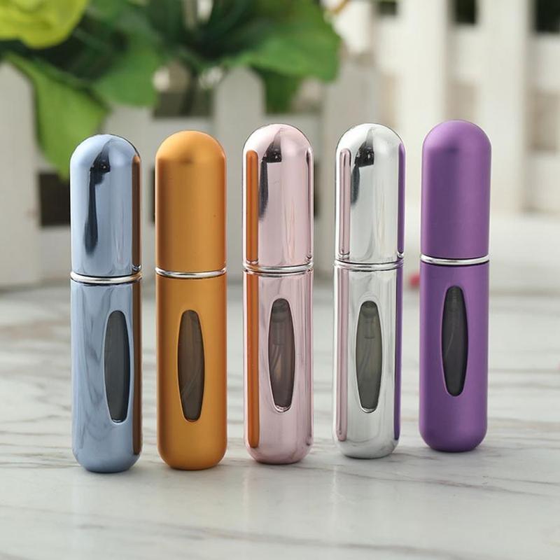 Portable Mini Perfume Atomizer Bottle, Atomizer Perfume Spray, Scent Pump Case, Refillable Travel (5ml, Random Color)