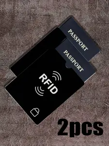 2-Pack Rfid Shield Credit Card Protector, Anti-Fraud NFC Protection, Waterproof Theft-Proof ID Case, Unisex Contactless Bank Service