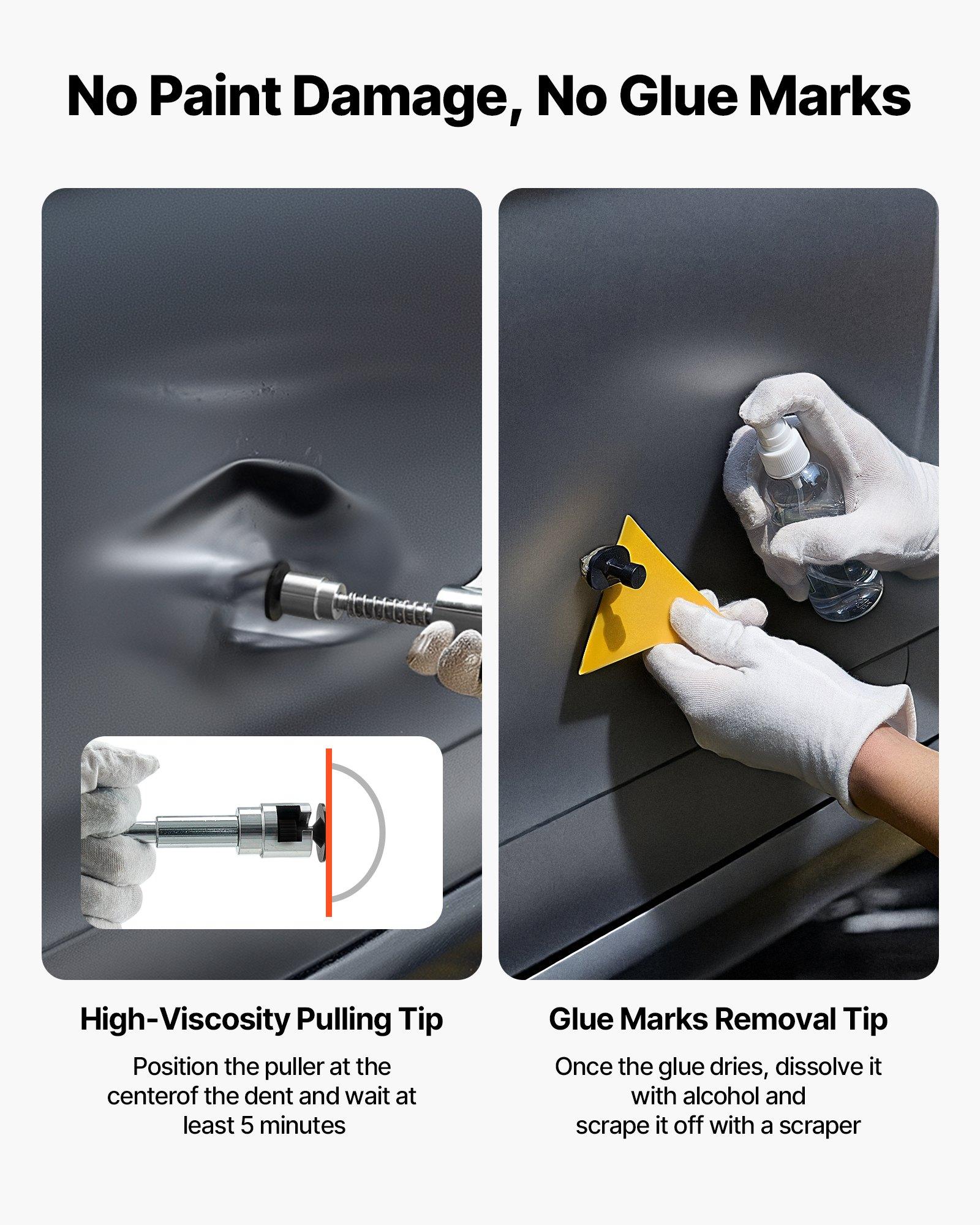 VEVOR Dent Puller Kit, 61 PCS Paintless Dent Removal Kit with Golden Lifter, Slide Hammer T-Bar, Glue Gun, Auto Body Hail Damage Repair Remover Tools for Car Refrigerator Large Small Door Ding Repair VEVOR Dent Puller Kit, 61 PCS Paintless Dent Removal Kit with Golden Lifter, Slide Hammer T-Bar, Glue Gun, Auto Body Hail Damage Repair Remover Tools for Car Refrigerator Large Small Door Ding Repair