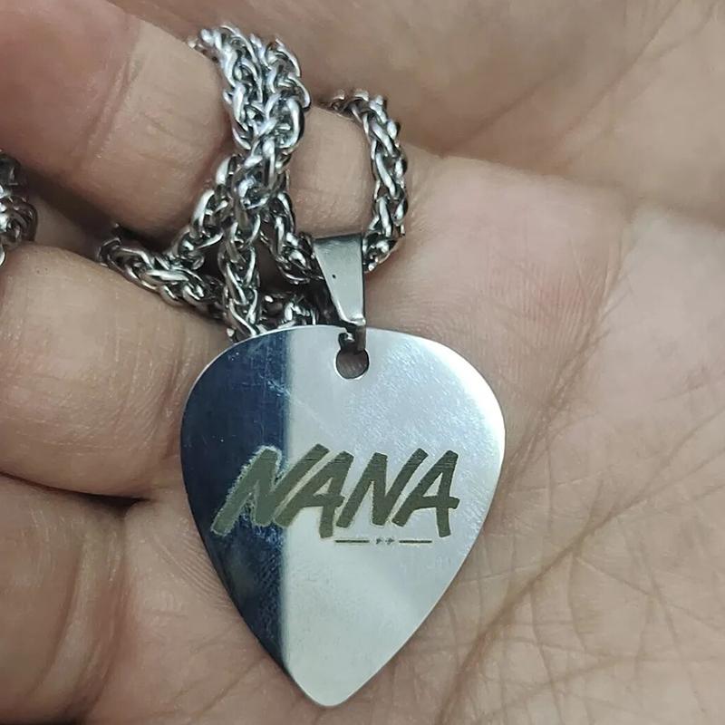 NANA Cosplay Anime Oosaki Nana ナナ Pendant Necklace Punk Men Women Alloy Chain Choker Guitar Pick Jewelry Accessories Fans Gift