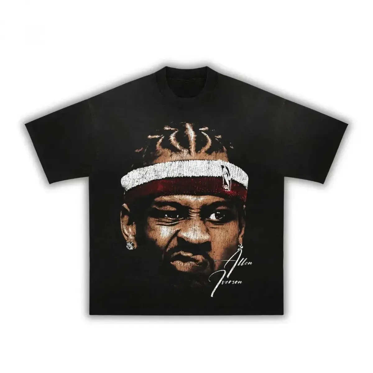 [graphic tee]Iverson AI Big Face Vintage T-shirt, Streetwear Y2k, 90s Graphic Tees, Vintage Clothing, Shirts For Boyfriend, Mens Sports Gift Ideas 100%cotton graphic tees,fashion