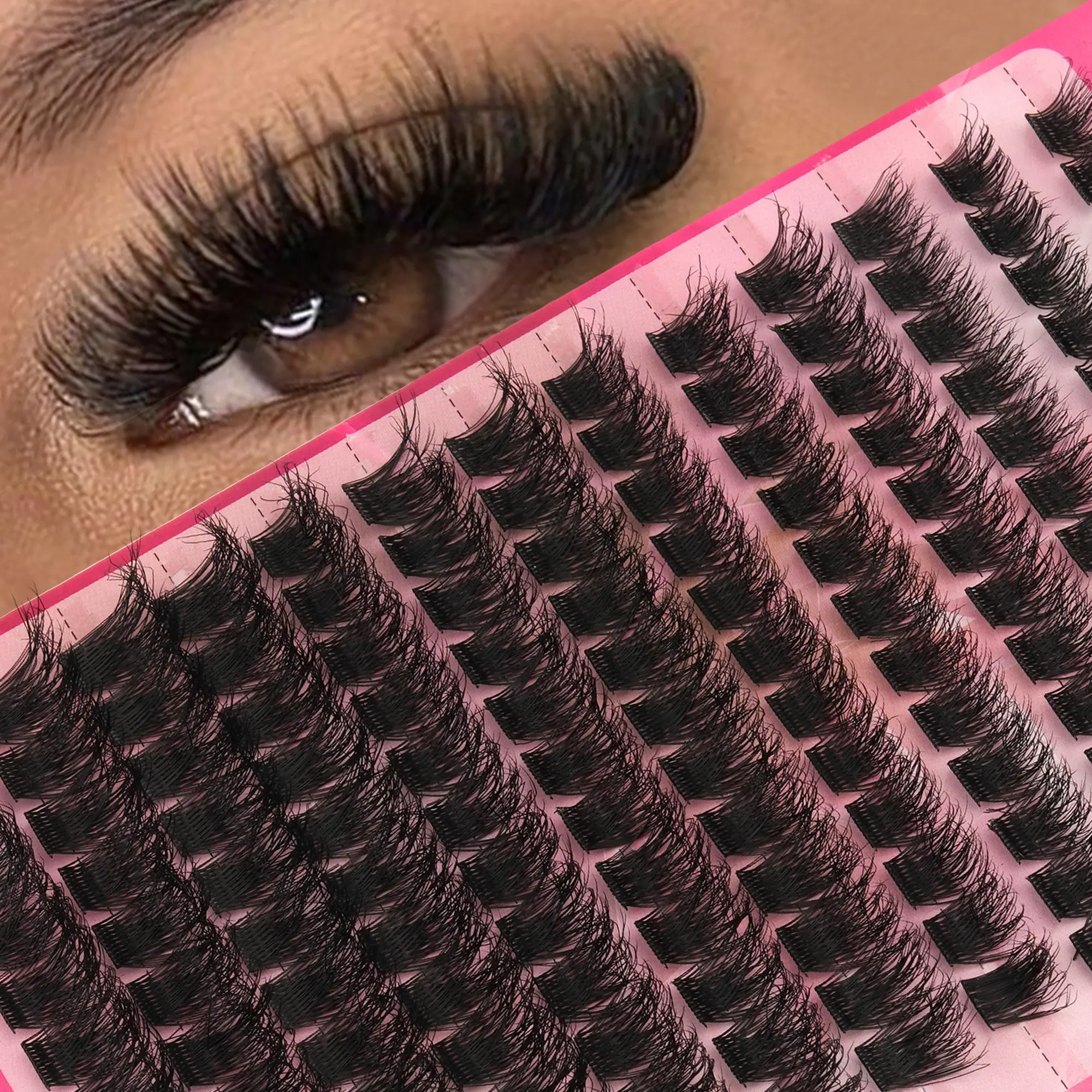 156 Pcs Mixed Length False Eyelashes, 8-16mm Voluminous Single Fiber Lashes, Reusable, Easy Application, Perfect for Bold Eye Makeup