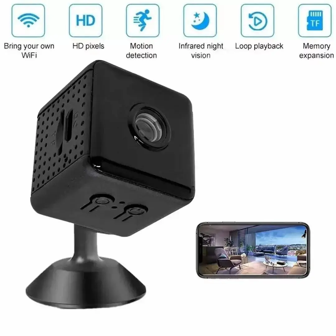 Mini WiFi Security Camera, 1080P HD, Wireless Mobile Remote Monitoring, Indoor Home Surveillance Camera