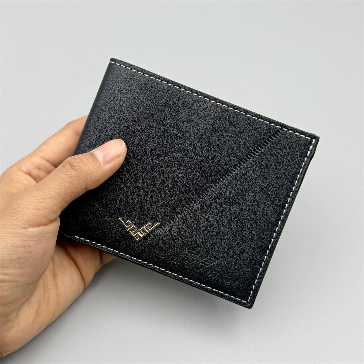 New wallet, short men's bag, high-end, simple style, multiple card slots, large capacity, business and leisure