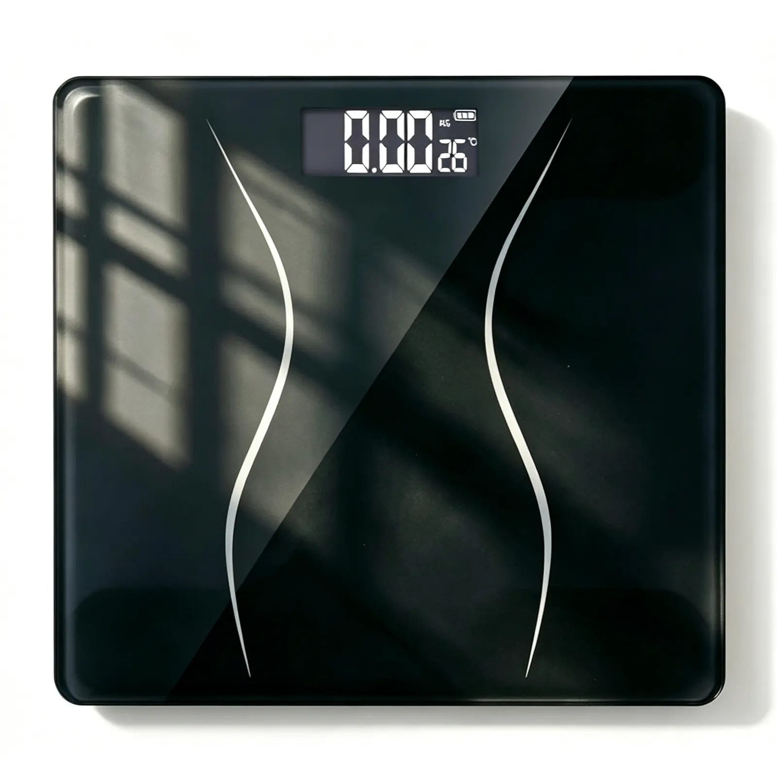 180Kg Slim Waist Pattern Personal Scale Black