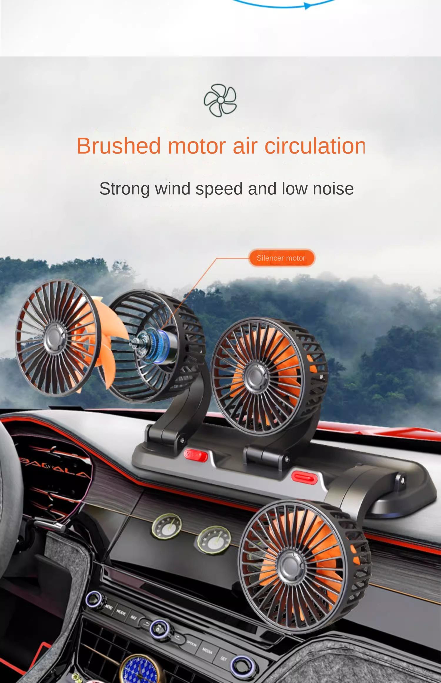 Car Fan 360° Adjustable 3 Head Air Fan Automotive Electric Fan USB/12V/24V Fan 2 Speeds Car Silent Fan For Home Desk Office&Car Car Fan 360° Adjustable 3 Head Air Fan Automotive Electric Fan USB/12V/24V Fan 2 Speeds Car Silent Fan For Home Desk Office&Car