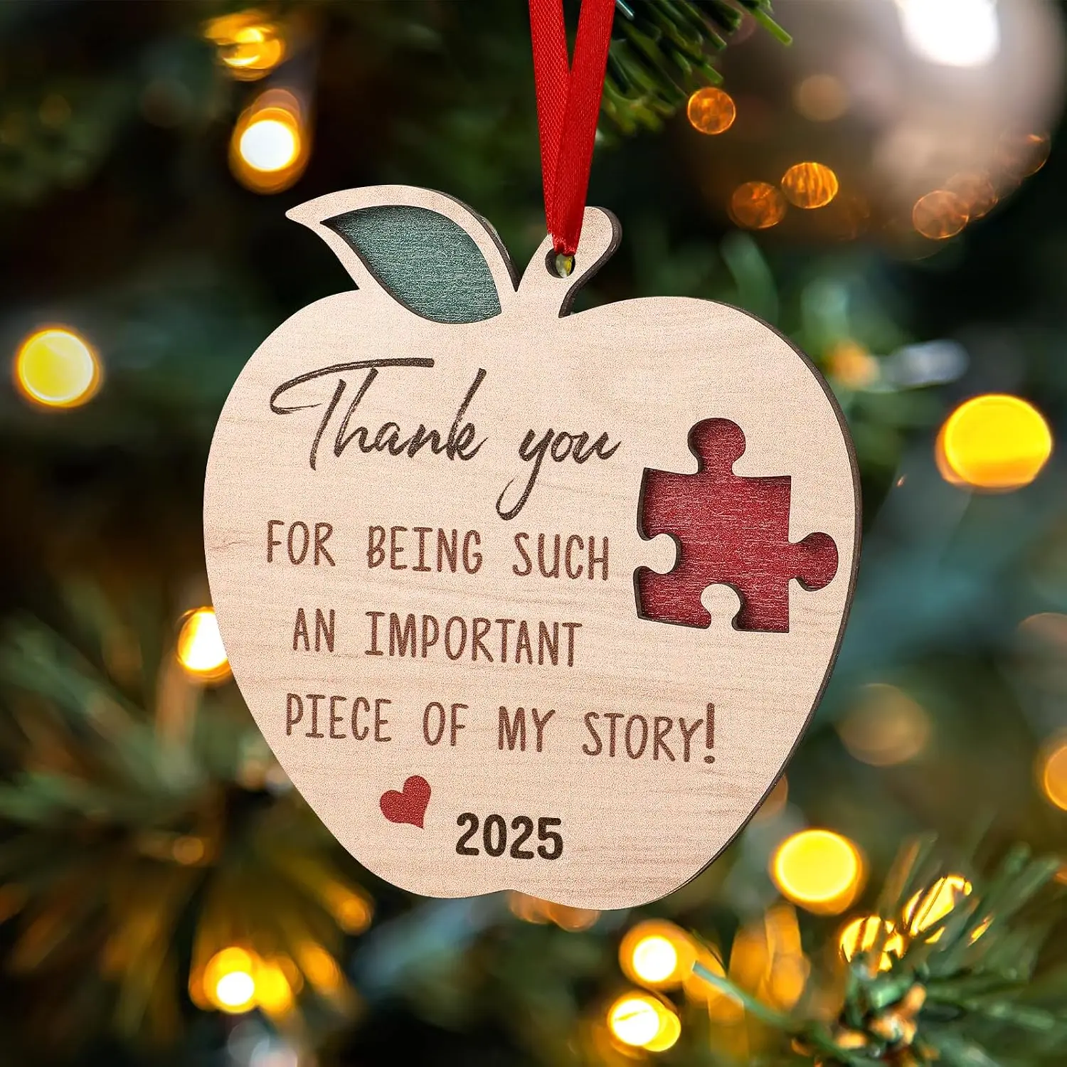 Thank You Teacher Christmas Ornament, Teacher Ornament 2025 for  Teacher Gifts,   Teacher Christmas  Ornament, for Teachers 2025 (Thank You)