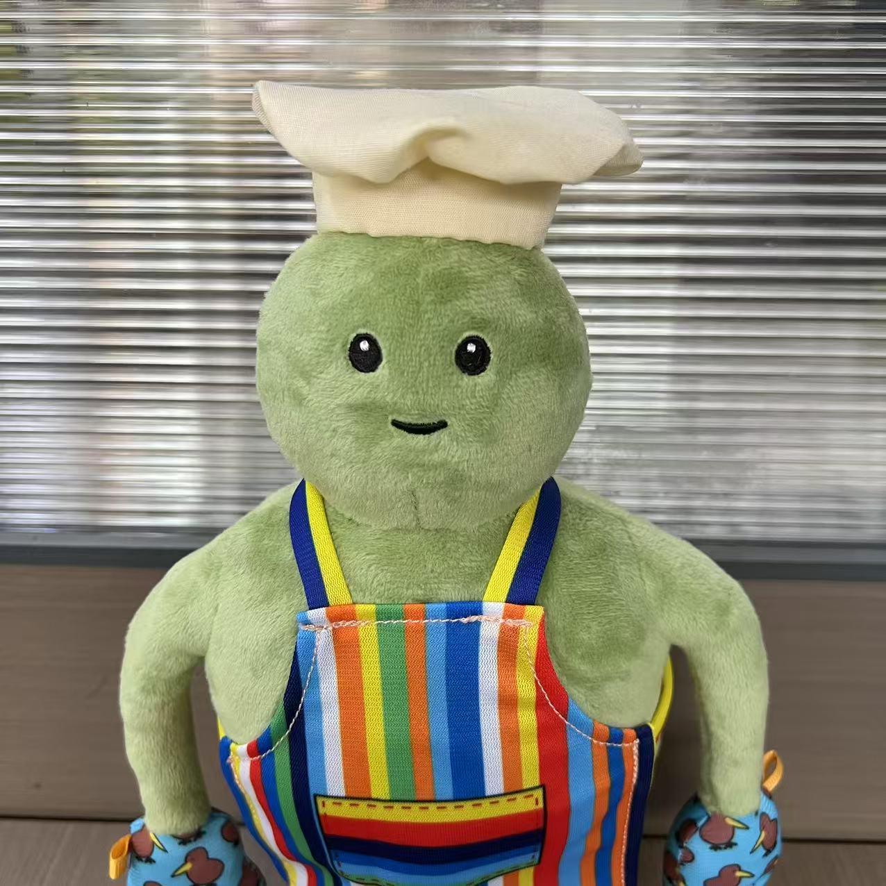 Anime Tiny Chef Show Plush Toy Cartoon Animation Suffed Doll Wearing Apron Collection Plushie Toy Kid Birthday Christmas Gifts