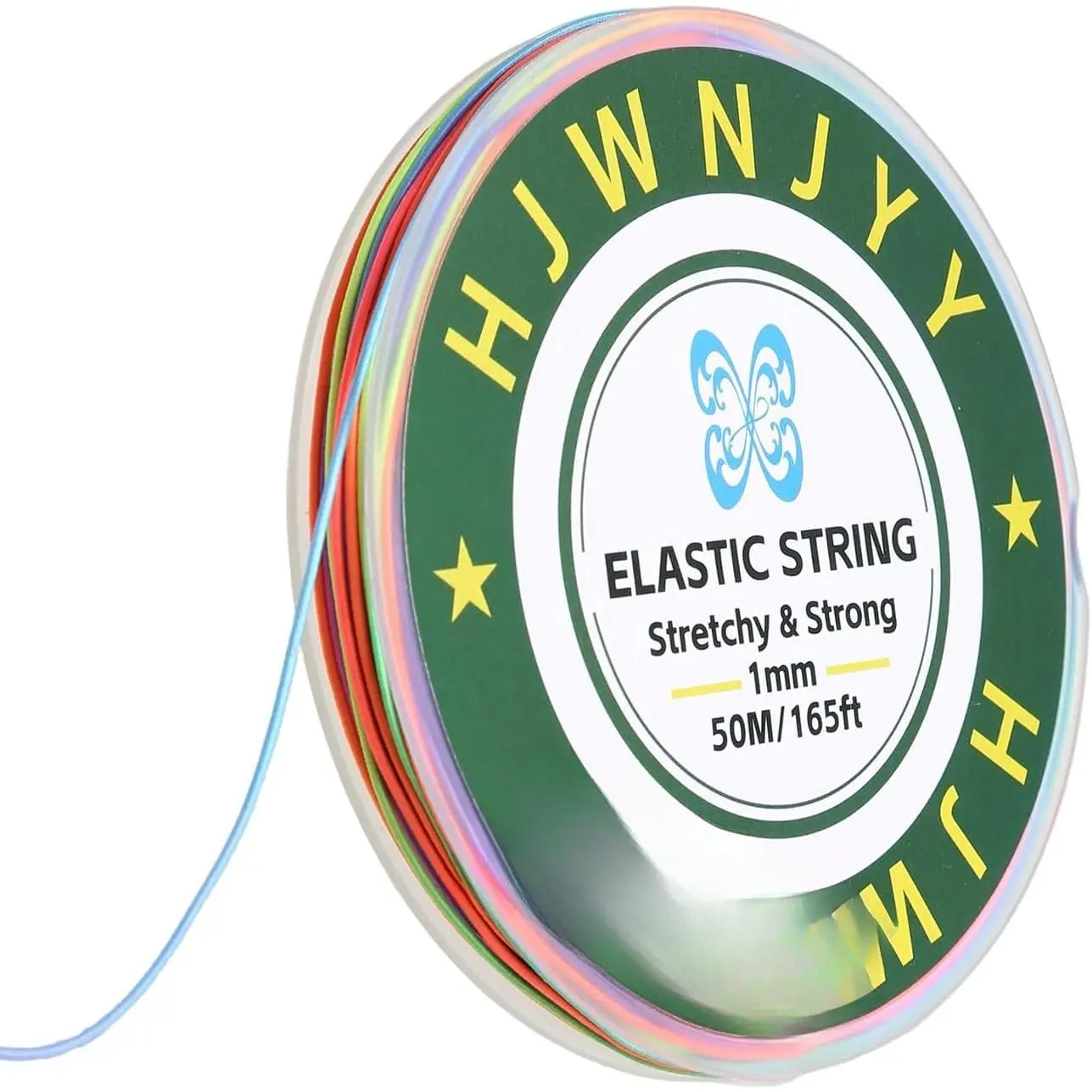 Stretchy Bracelet String,1 mm 165  Sturdy Durable Elastic String Cord for  Making, Necklaces, Beading and Crafts (Rainbow)
