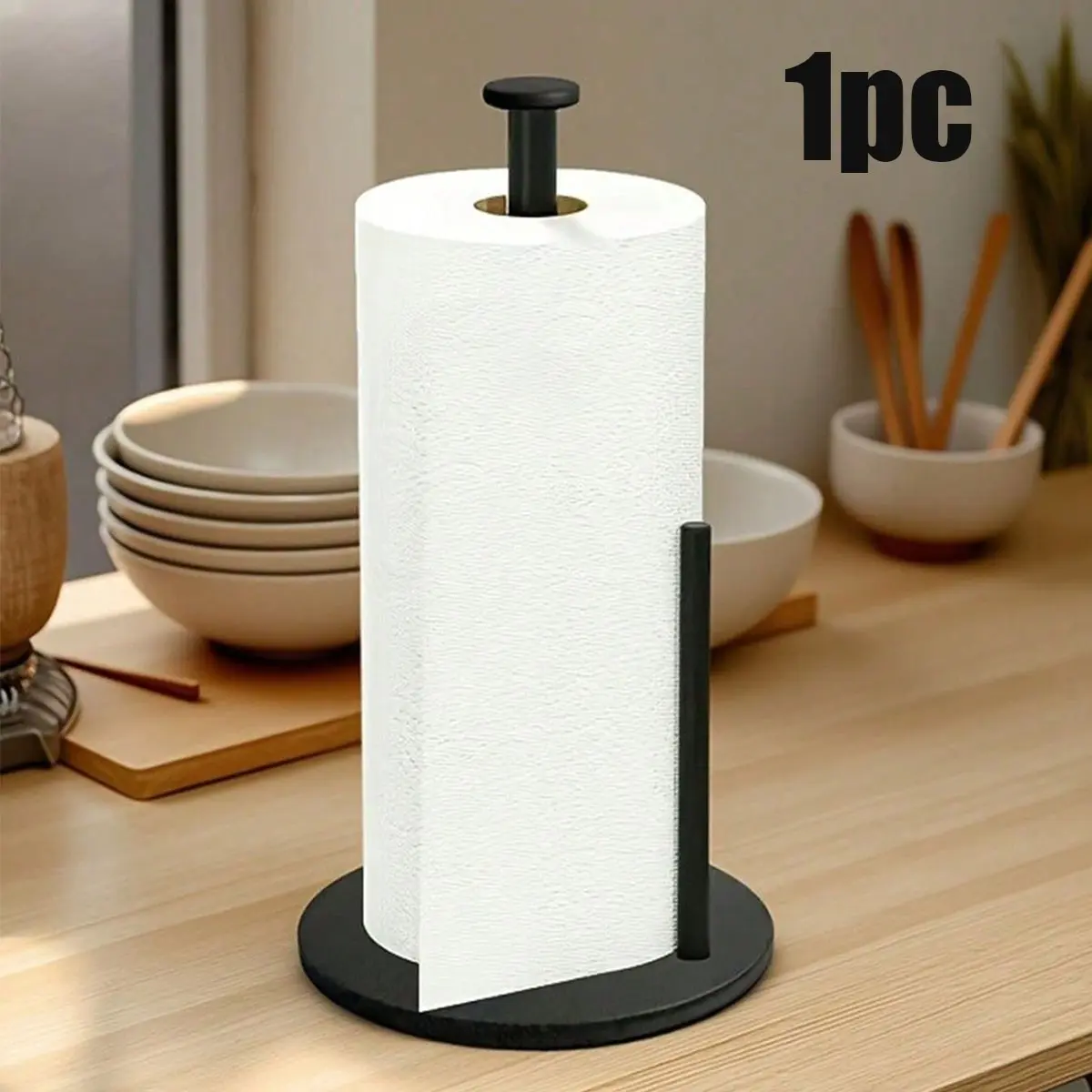Kitchen Paper Towel Holder, Stainless Steel Countertop Dispenser, Space-Saving Design, Wall-Mounted, Kitchen Storage Accessory