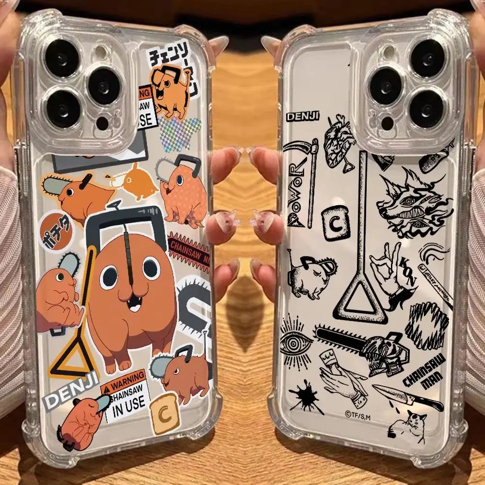 Chainsaw Man Denji Pochita Phone Case For iPhone 17 Promax 16 15 14 13 12 11 Plus Pro Max 17Air and Samsung S26 S25 S24 S23 S22 S21 FE Plus Ultra - Anti Drop Full Perfect Aesthetic Printed Soft TPU Case