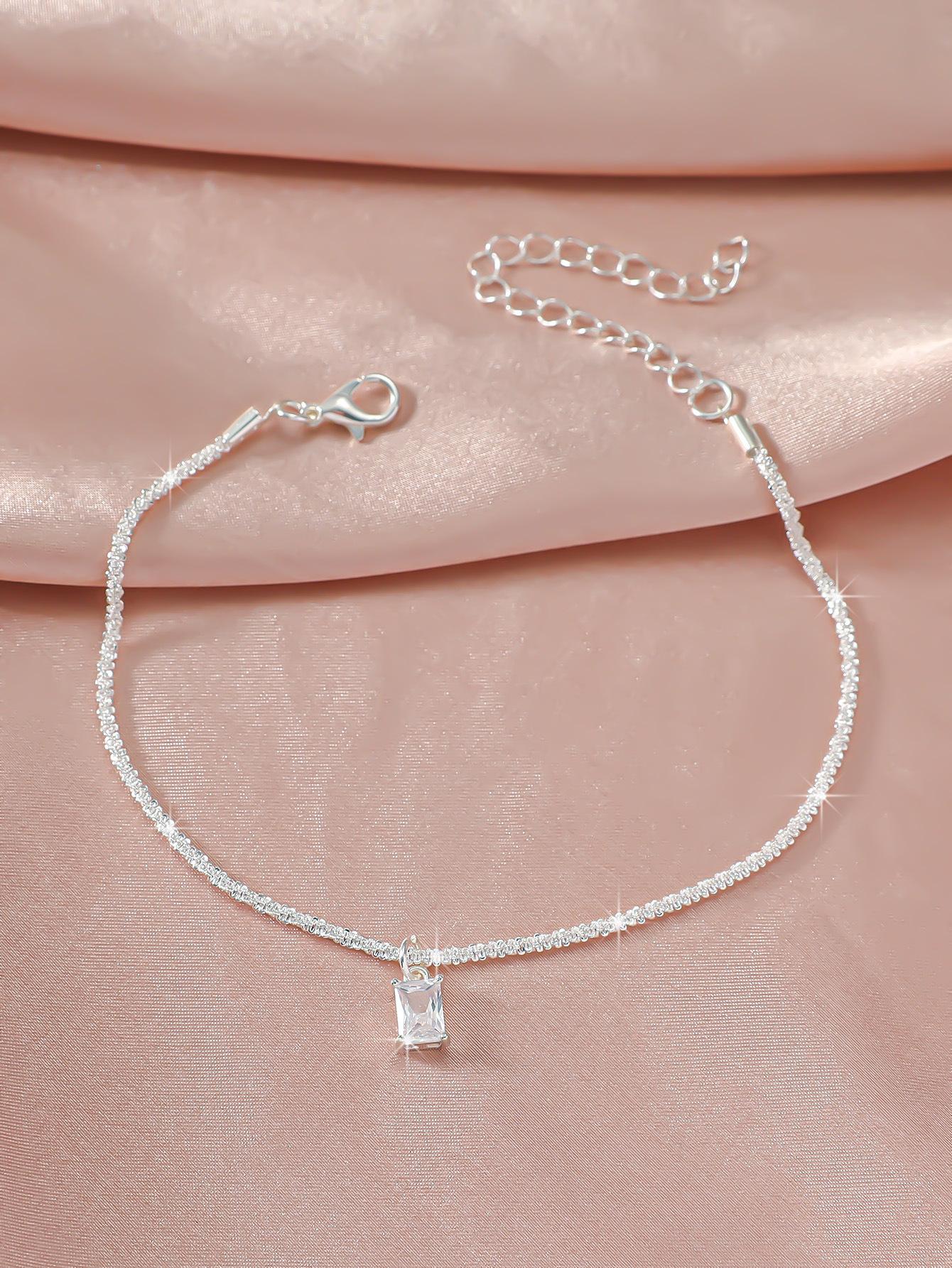 Fashionable hot-selling trendy sparkling anklet for women, high-end minimalist style, glittering starry anklet, beach gift