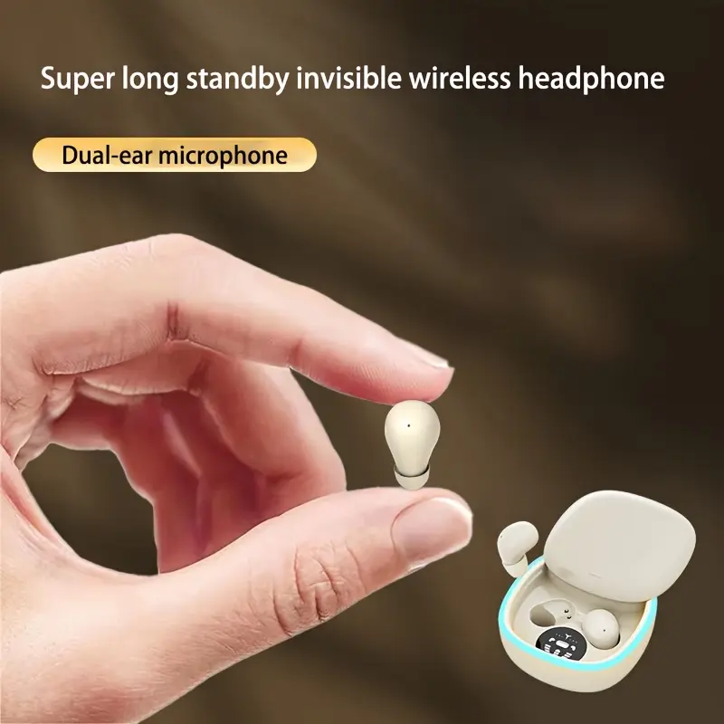Sleep Mini Wireless Earbuds, HiFi Stereo Bluetooth Earbuds with Long Battery Life, Lightweight Earphones for Side Sleepers, Running, Cycling & Daily Use in-ear design wireless earphone noise cancellation function fashionable