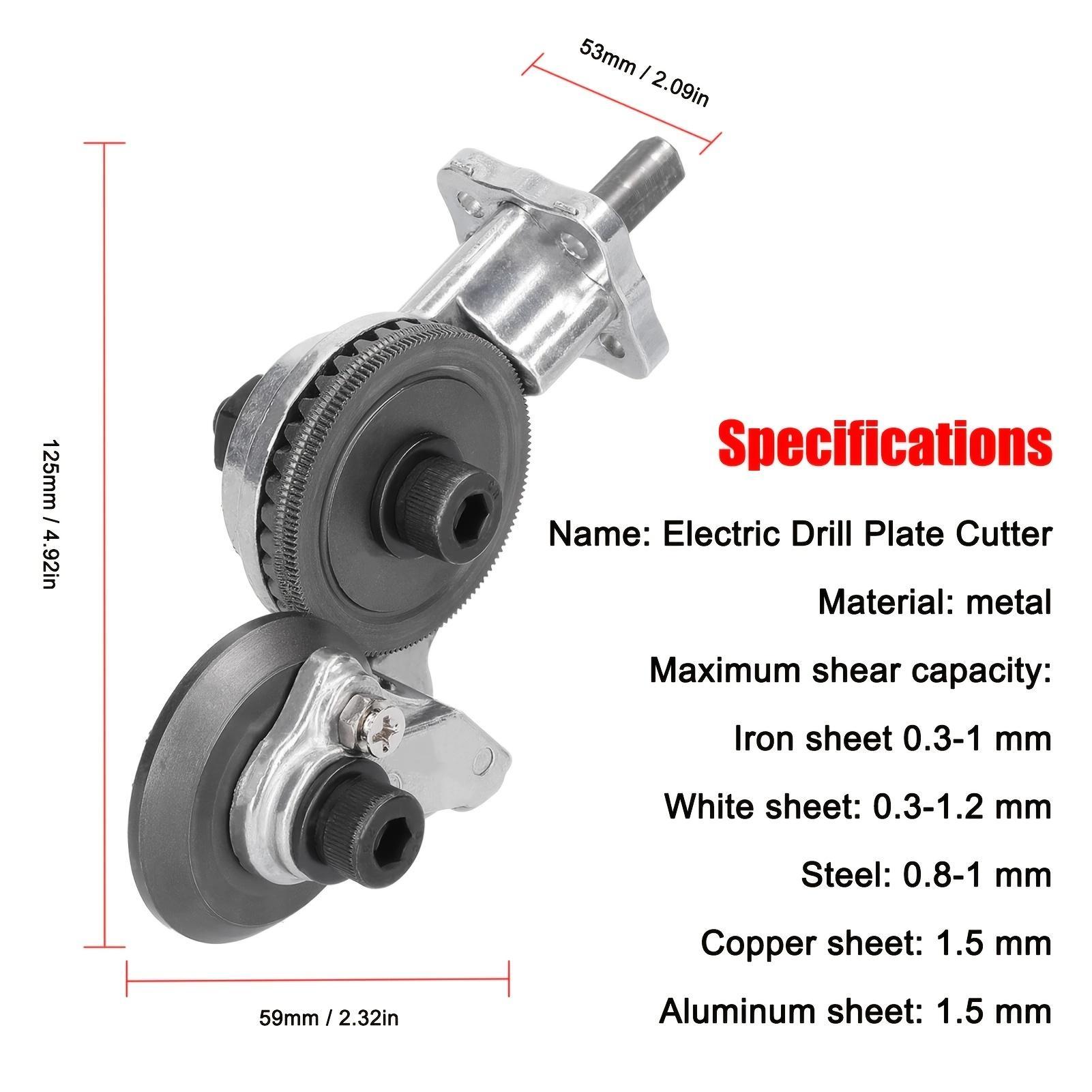 Multifunctional Electric Drill Plate Cutter, Multipurpose Sheet Cutter, High Speed Rotor Electric Nibbler for Cutting, Cordless Cutting Machine, Power Tool Accessories, Hardware