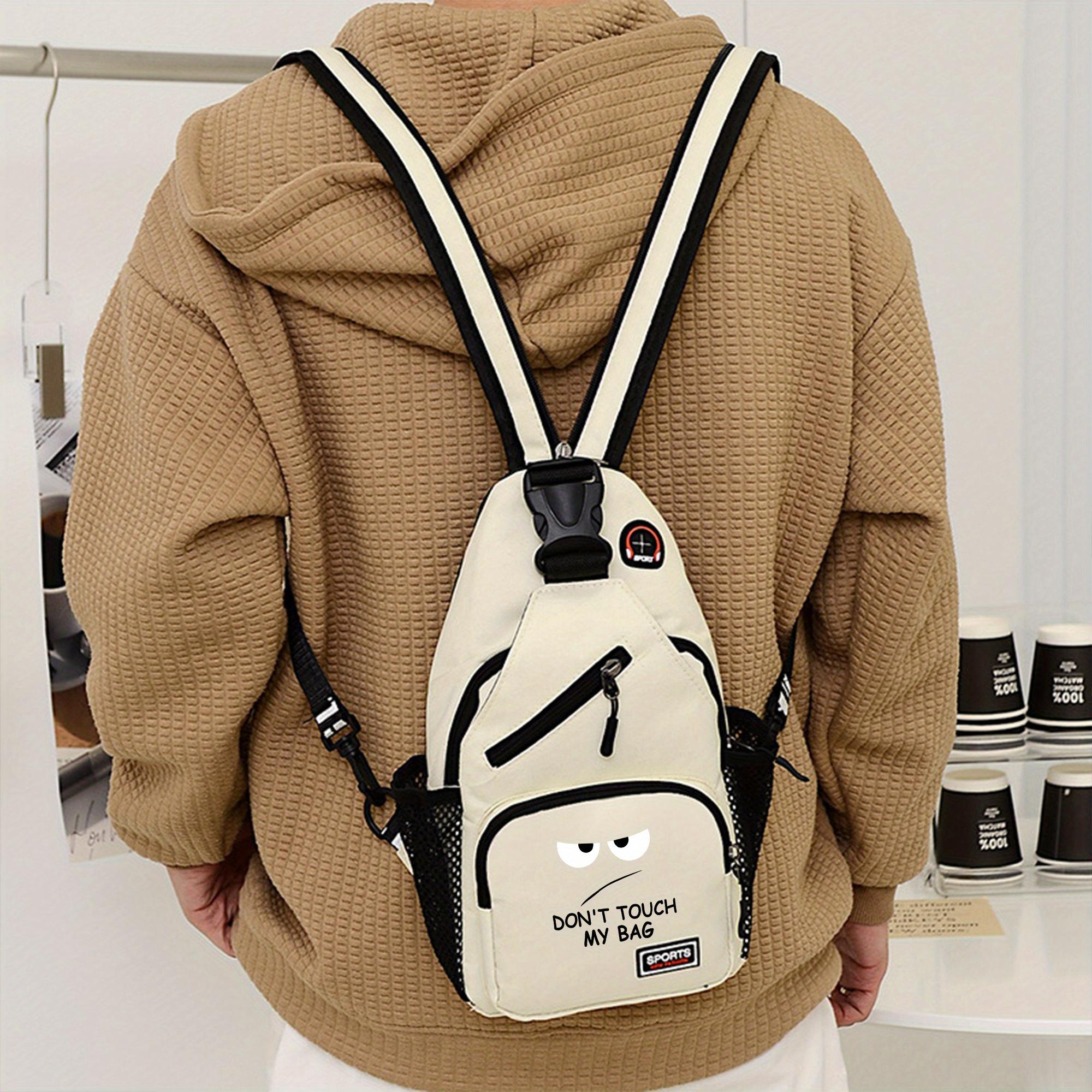 Funny Printed Crossbody Bag for School and Travel, Large Capacity Messenger Bag for Unisex Teen Students, Durable Sporty Shoulder Bag with Adjustable Strap, Casual Sling Backpack Purses