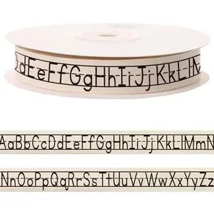 10 Yards Alphabet Letters  Ribbon for Crafting Sewing, 3/5 Inch Herringbone  Ribbons for  Wrapping,  to School Ribbons for Hair Bow Birthday Accessories