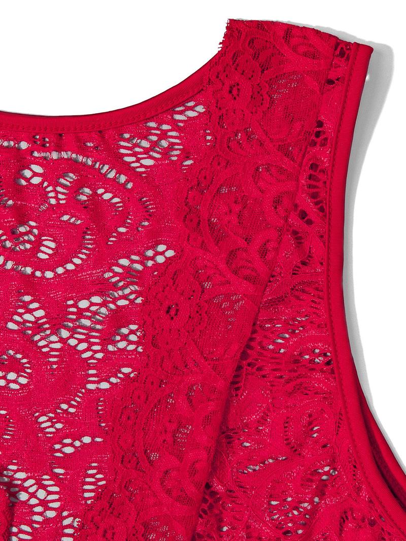 Women's Black Hollow Out Sheer Lace Bodysuit, Hot Lace Bodysuit, Sexy Comfy Breathable Bodysuit for Party Holiday Vacation, Ladies Clothes for Summer, Womenswear, Lingerie