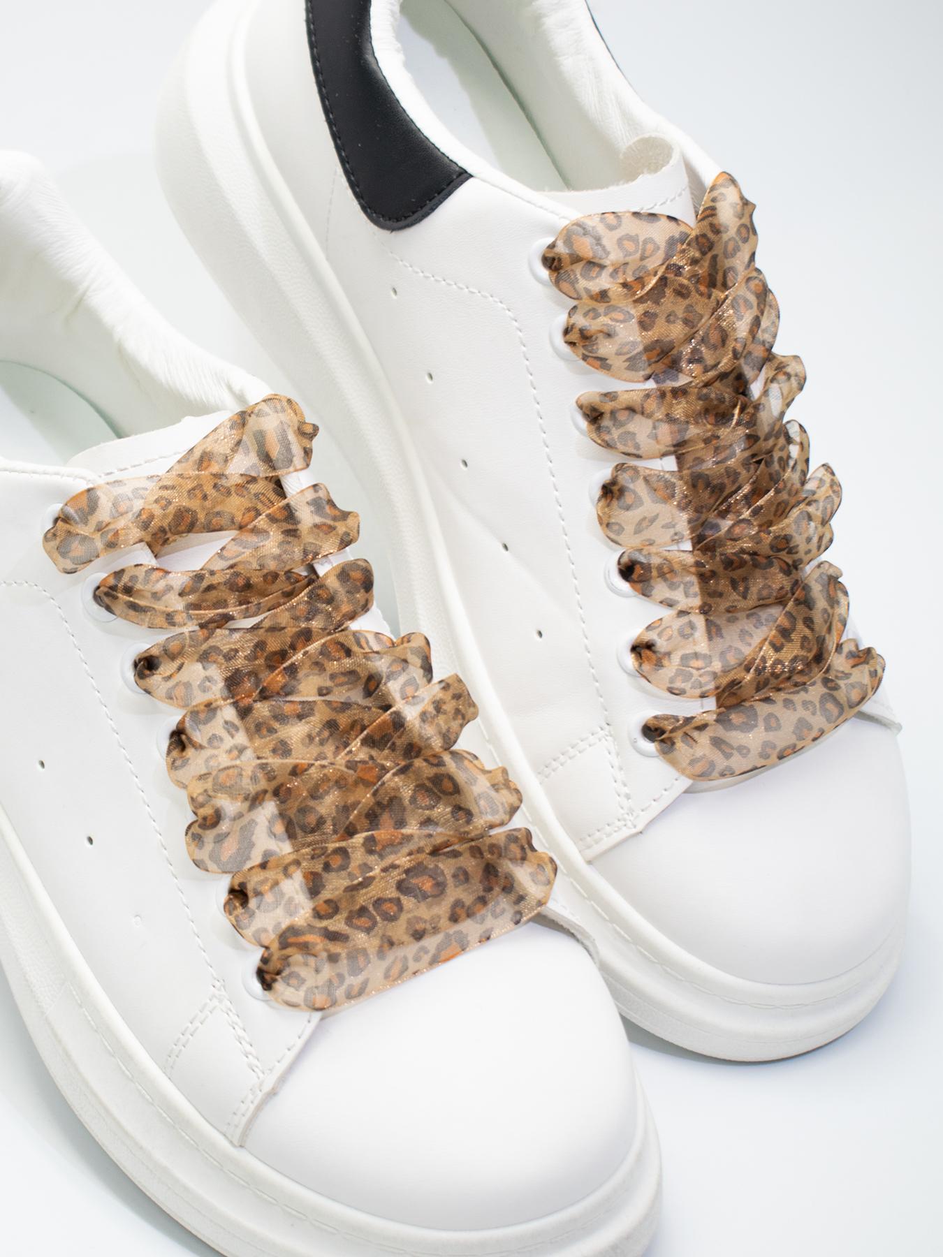 Leopard Pattern Lace Shoelaces, Fashionable Shoes Laces for Women's Sneakers, Casual Shoes Accessories for Daily Wear