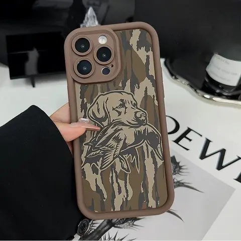 Rugged Shockproof TPU Silicone Cellphone Cover Protector - Patterned Camouflage Dog Design, Camera Protection, Soft TPU Fit, Multi-Model for iPhone 17 Pro Max,16 Plus,15,14,13,12,11,Air E, Boys' Smartphone Accessory (QXB023)