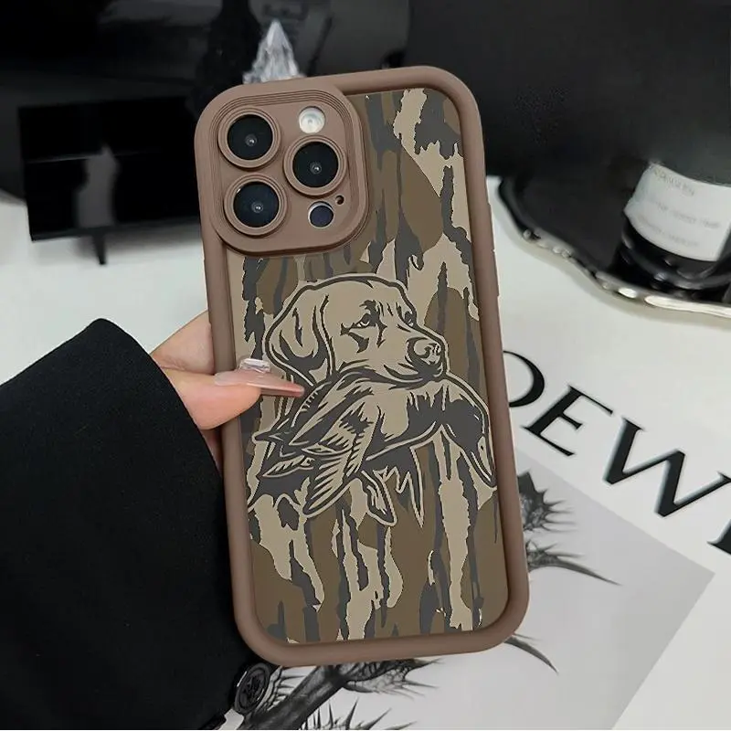 Rugged Shockproof TPU Silicone Cellphone Cover Protector - Patterned Camouflage Dog Design, Camera Protection, Soft TPU Fit, Multi-Model for iPhone 17 Pro Max,16 Plus,15,14,13,12,11,Air E, Boys' Smartphone Accessory (QXB023)