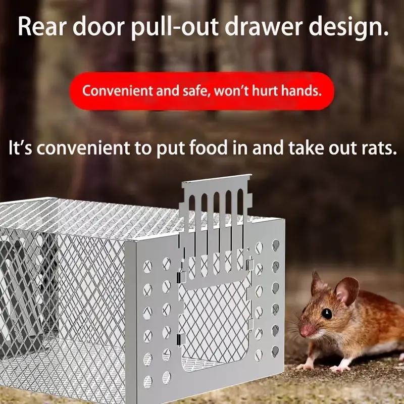 Humane Rat Trap Catch and Release, Live Mouse Cage Traps, Indoor Traps, Automatic Continuous Cycle, for Chipmunk Rodent Mouse Small Animals