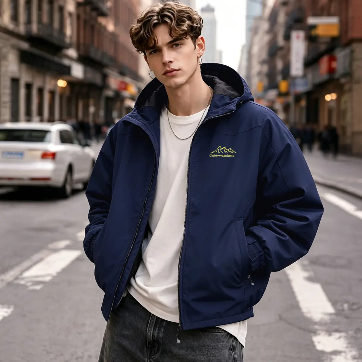 Men'S Plain Long Sleeve Jacket Black Coats Stylish Casual Fashionable Spring Fall TOP Fitted Shell Jackets Long-Sleeved Men Autumn Season Outerwear Daily Leisure Clothing Coat Cold Weather Wear Outdoor Jacket / Shell Jacket jacket fleece coat