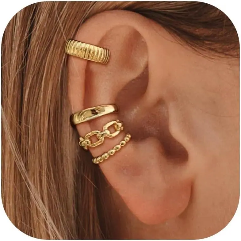 Ear Cuff Earrings for Women Rhinestone Ear Cuffs Non  Clip  Cartilage Earring Trendy  Gifts