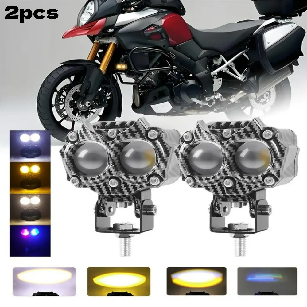 LED Offroad Multicolor Lights, Universal LED Driving Fog Work Lamp, Auxiliary Lights, 12V-48v, /amber, RGB Strobe, Ip67 Waterproof, for Motorcycle Atv Utv Jeep Truck