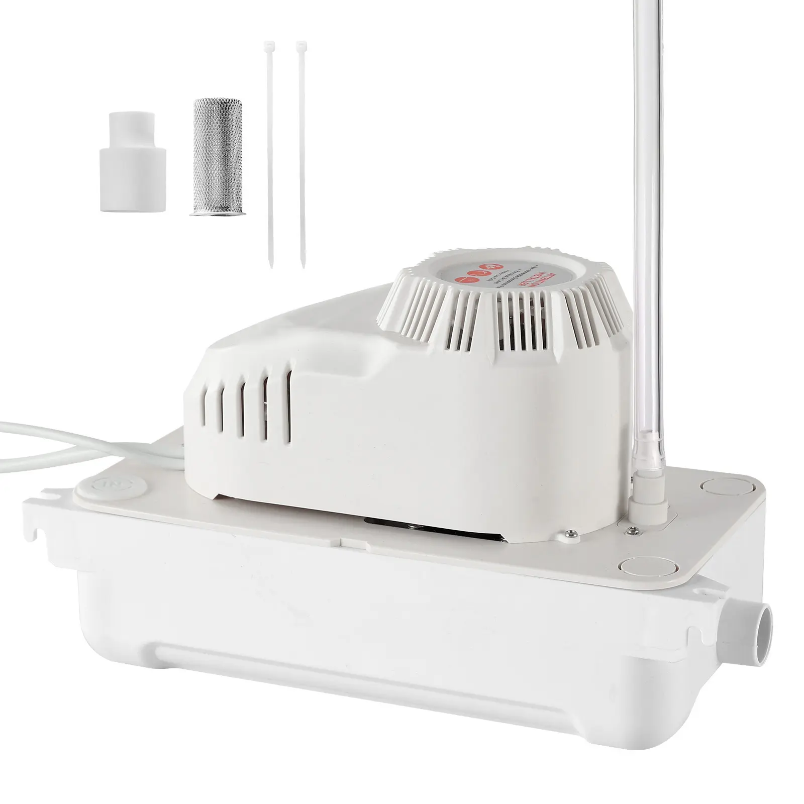 Condensate Pump, Automatic AC Condensation Removal Pump with Safety Switch Tubing, 1/12 HP (60W) Maximum Power, AC 115V 60Hz Voltage/Frequency, Flexible Installation