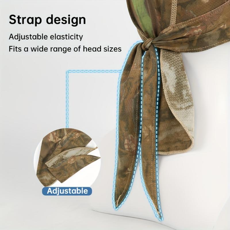 Qianqwo Unisex Camouflage Outdoor Cap - Quick-Dry Breathable Mesh Skull Beanie with Camo, Multi-Color (////) for Hiking, Fishing, Cycling - - Lightweight for Men & Women