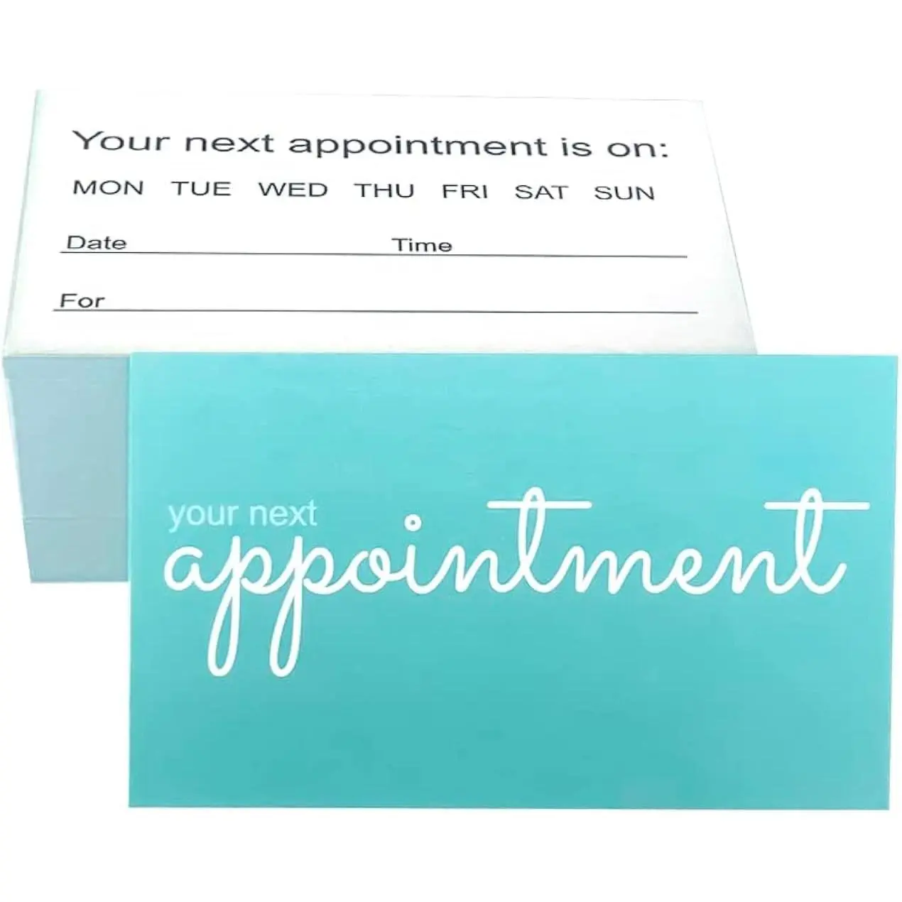 Appointment Reminder Cards Pack of 100 blue