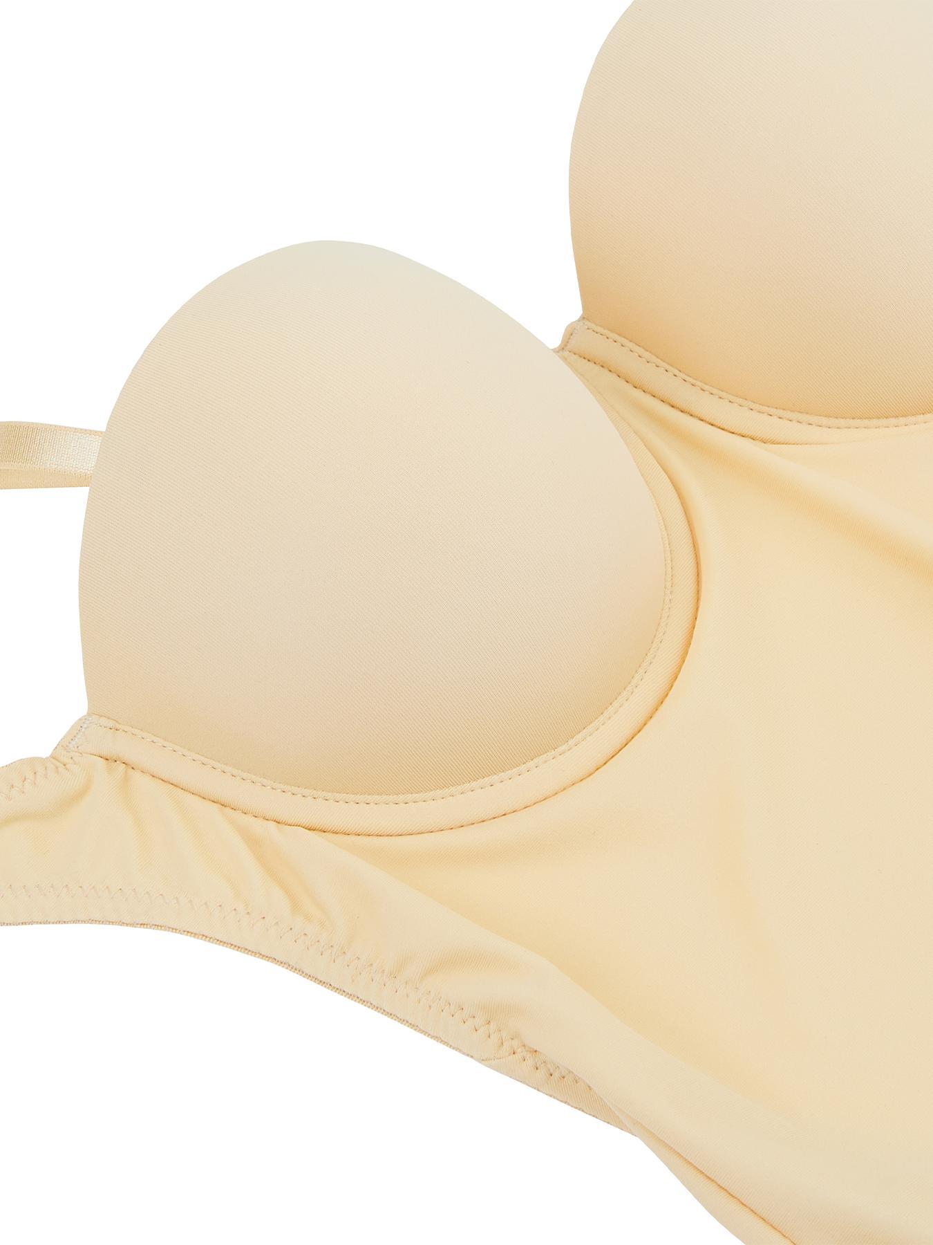 Women's Solid Backless Hook Eye Design Shapewear Bodysuit, Adjustable Strap Hollow Out Padded Bodysuit, Smooth High Stretch Fit Tummy Control Shaper for Daily Wear