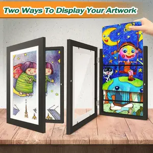 Kids Artwork Frame, Front-Opening Magnetic Opening Frame, Large Capacity Frame for Artworks & Photos, Kids Growth Memory Frame, Home Memory Collectible Decor, Wall Mount Horizontal & Vertical Dual-use Home & Office Display, Art Collection Frame