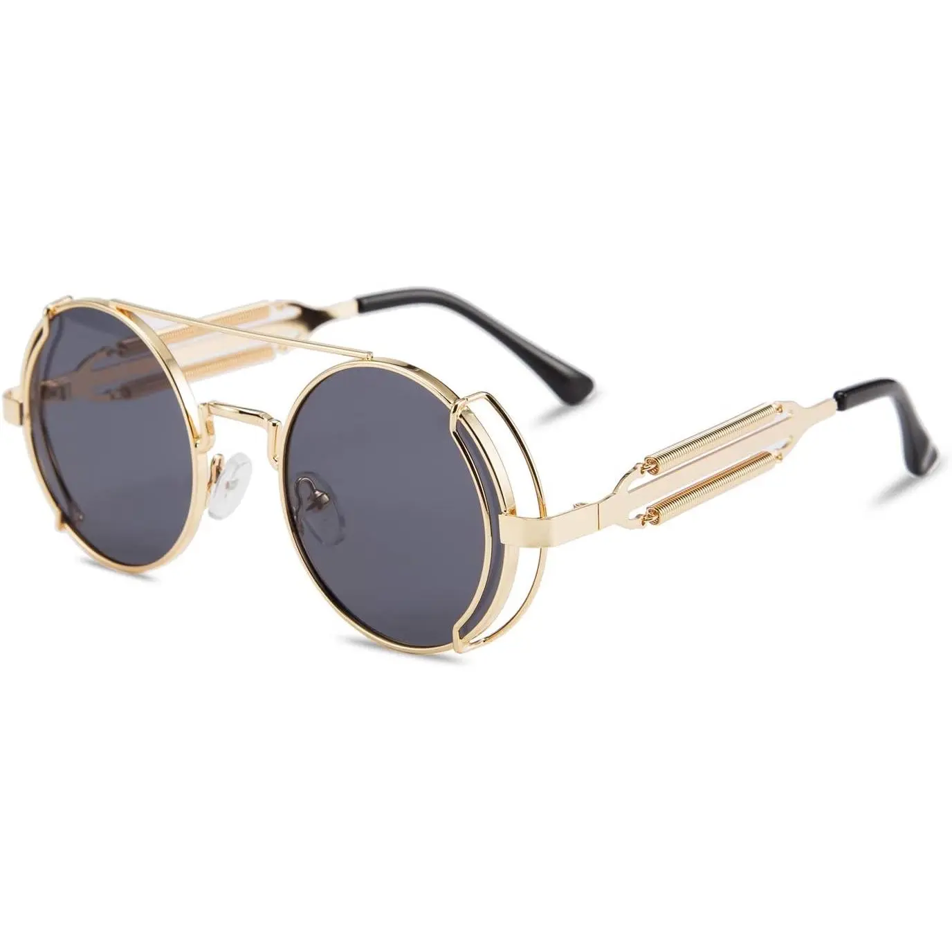 Steampunk Sunglasses Hippie Glasses Retro Round Metal Frame Women Men
