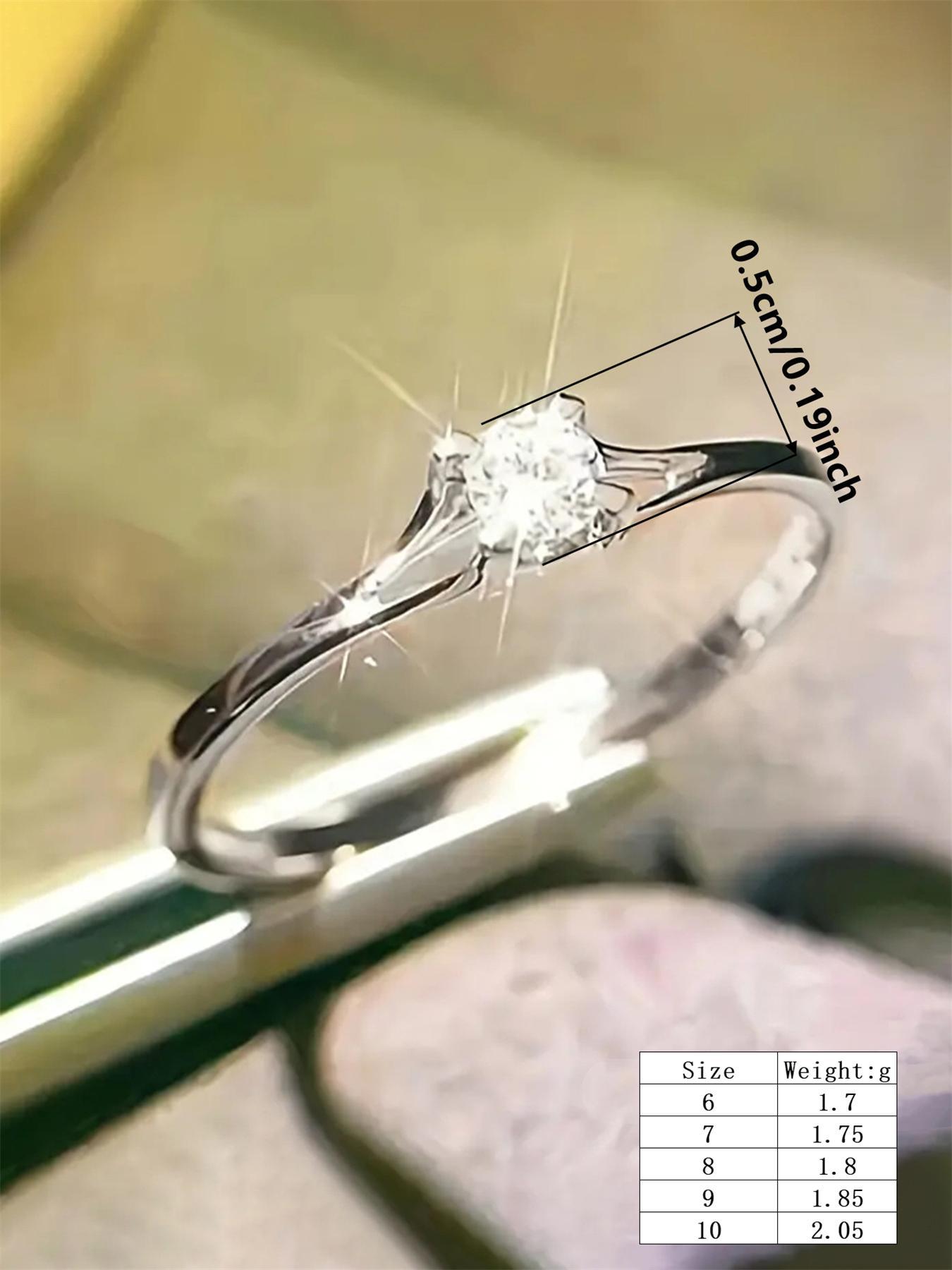 925 Sterling Silver Fashion Artificial Zircon Decorated Ring, Elegant Engagement Ring, Fashion Jewelry for Party, Daily Clothing Decor, Trendy All-match & Exquisite Jewelry for Birthday Gift