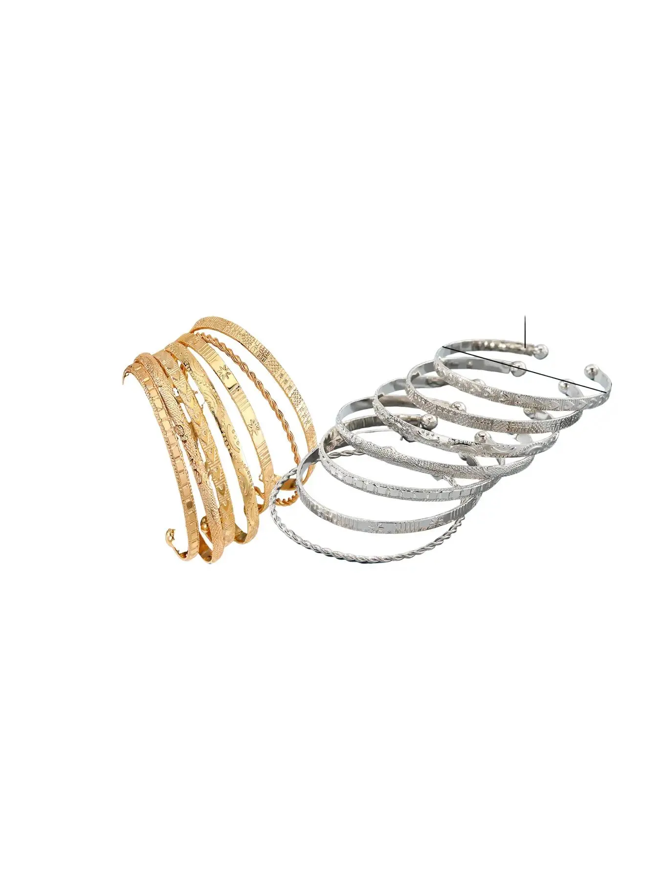Golden*7 pcs+Silver*7 pcs