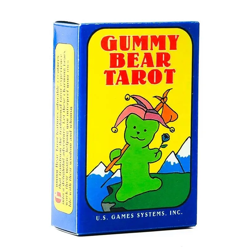 Gummy Bear Tarot Cards Oracle Deck, 78 Portable Fortune-Telling Game Cards, Brain-Teasing Multiplayer Game, Easter Christmas Halloween Gift