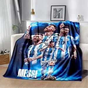 Trending Football Star Flannel Blanket Ultra Soft Plush Throw Blanket Warm Cozy Fleece Blanket Bed Sofa Couch Living Room Home Decor Adult Kids Sports Fan Birthday Christmas Halloween Holiday Gift