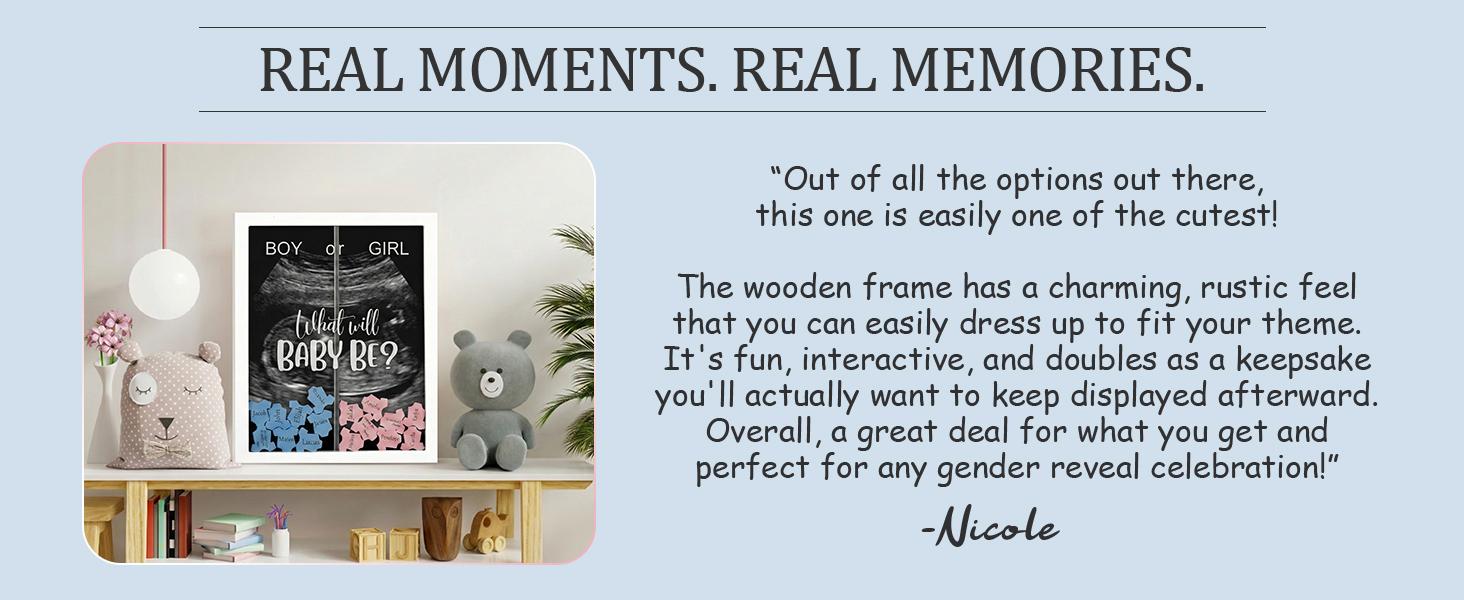 Gender Reveal Decorations for Party – Wooden Voting Board Game Keepsake, Baby Shower Gender Reveal Game, Guest Book Alternative, Cast Your Vote Boy or Girl, Gender Reveal Party Games for Guests