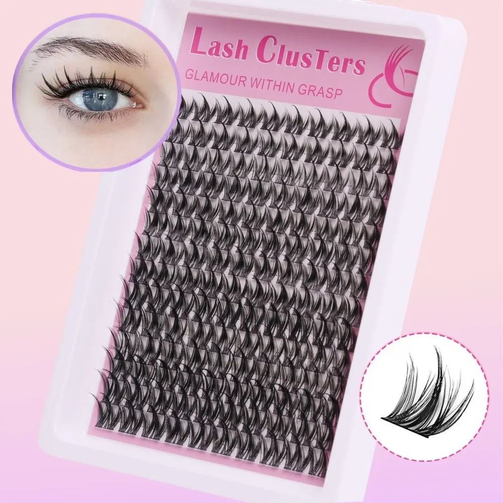 1 Box of 140 Eyelash Clusters, Eyelashes Clusters Extensions, 10-16mm CC Curl, Lightweight and Effortless Natural Look, Anime Style, Single Cluster False Lashes, Versatile DIY Eyelashes, Gift for Women or Teenage Girls