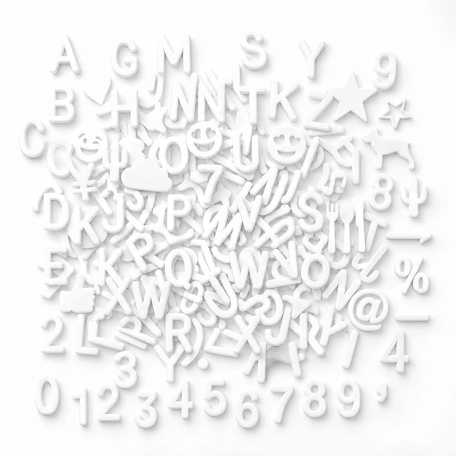 White Preut Felt Letter Board Letters, 394 Piees, 0.75 , Letters Only | Replaement and extra letters for felt message boards, menus, offie notes, afe signs and event displays; board not inluded