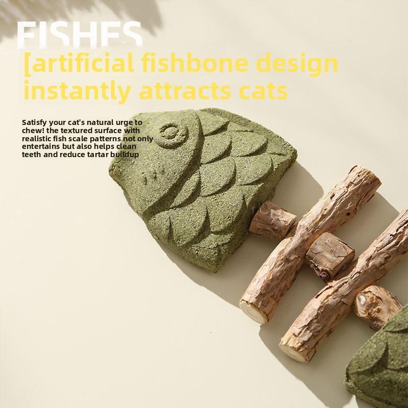 Silvervine & Catnip Fish Toy for Cats - Realistic Plush Kicker with Dental Cleaning Texture - Chewable & Huggable Pet Toy - Stress Relief & Active Play