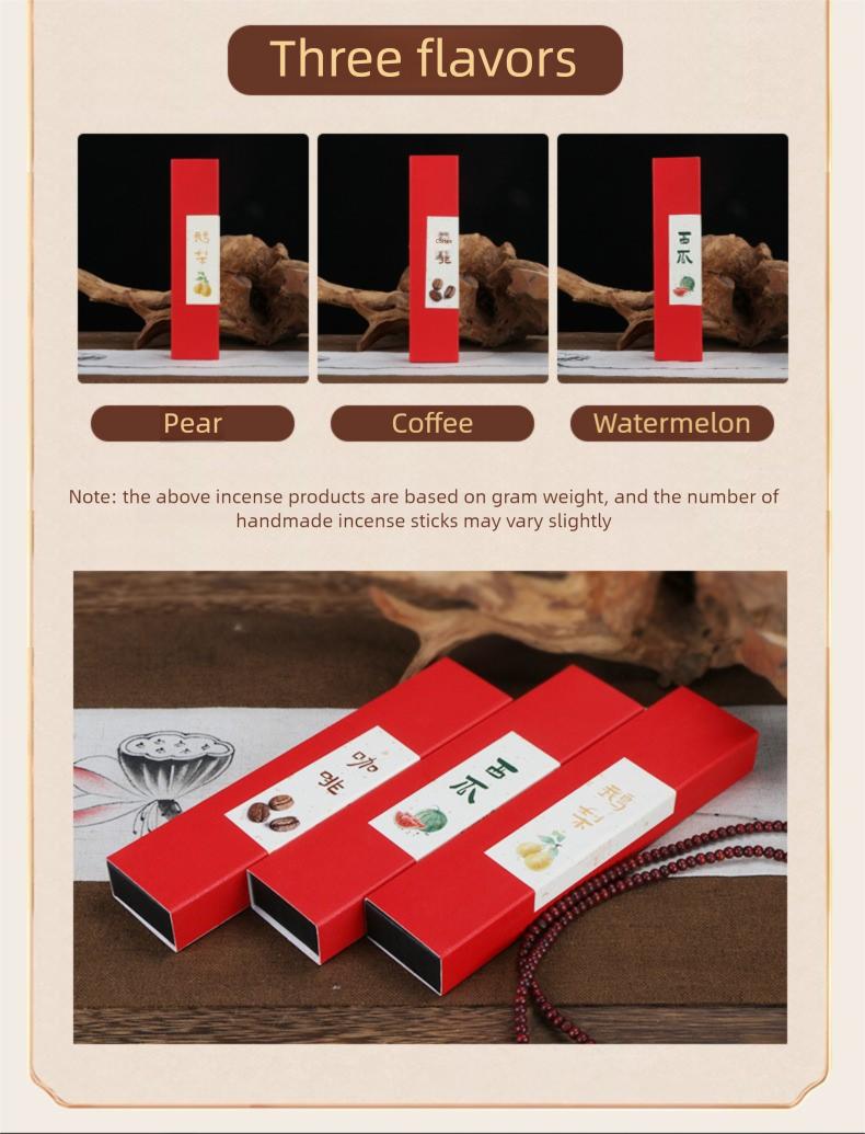 Natural Fresh Watermelon Fruit Incense Sticks for Living Room Bedroom E Li Zhang Zhong Xiang Office Coffee Fragrance and Agarwood aromatherapy