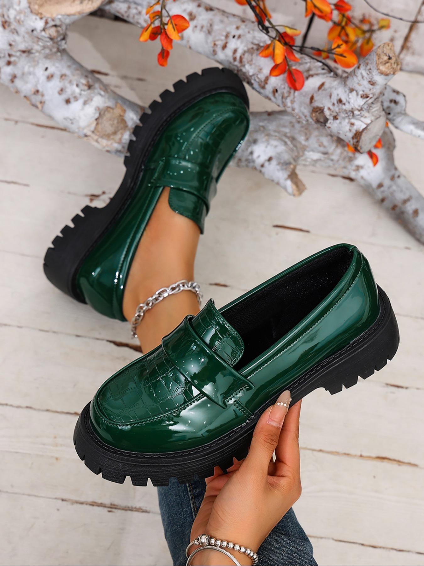 Women's Platform Comfortable and Soft Burgundy Loafers, Slip on Loafers, Casual Shoes, A Must-have for Daily Casual Fashion Wear, A Must-have for Commuting To Work and School in All Seasons, and A Must-have for Gifts