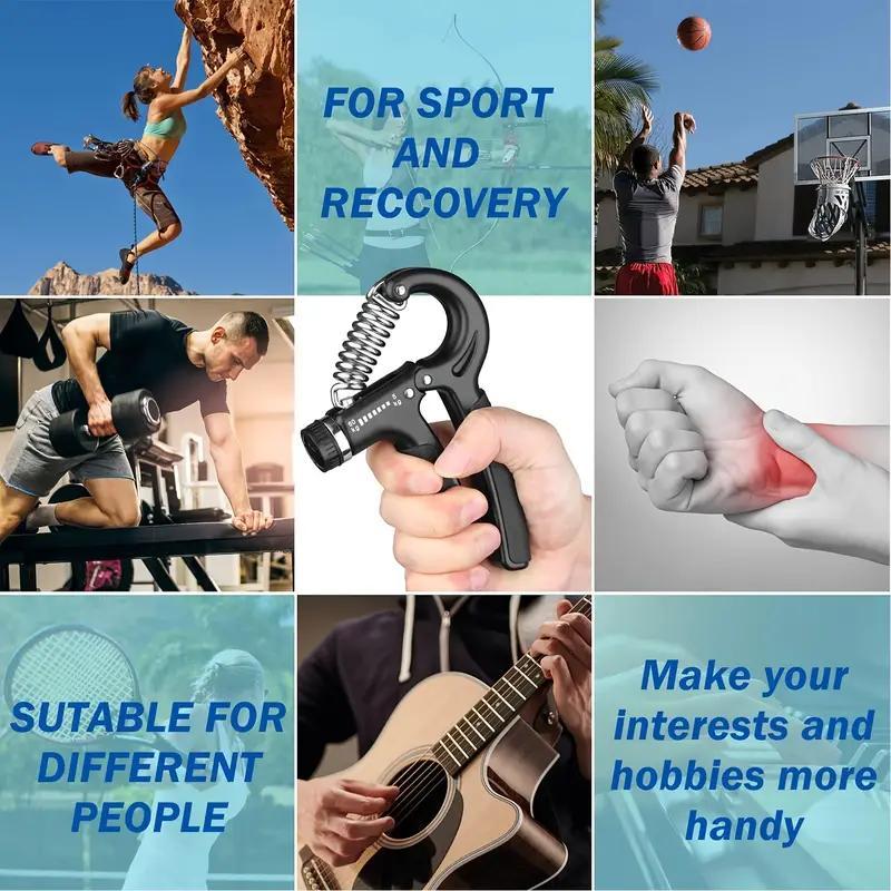Resistance Adjustable Grip Strength Trainer, Forearm Strength Trainer, Hand Strength Trainer for Muscle Training and Injury Recovery, Hand Grips for Strength Training, Hand Gripper Strengthener